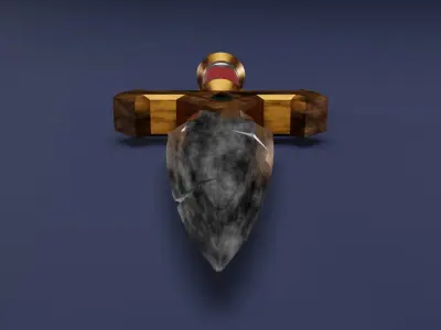 Battel dagger 3D model 3D model