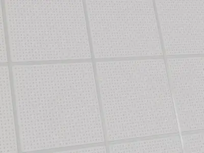 Acoustic Ceiling Panel with Strips PBR Seamless Texture
