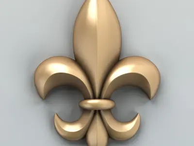 Carved decor vertical Free 3D model