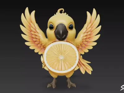 Perochello Lemonchello - Italian Brainrot Low-poly 3D model