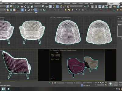 POLIFORM MAD QUEEN ARMCHAIR Free low-poly 3D model