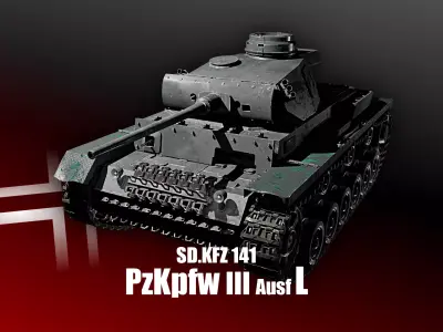 PzKpfw III - Panzer 3 - Ausf L Blender 3D Models 3D model