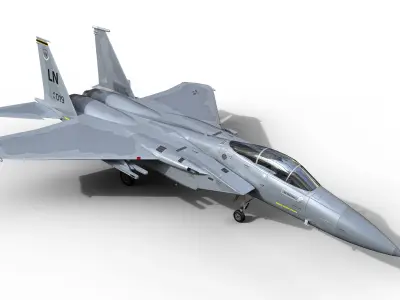 McDonnell Douglas F-15C Eagle Low-poly 3D model