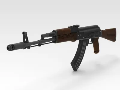 Assault Rifle Low-poly 3D model