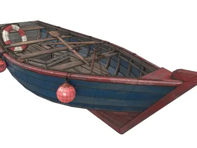 Old Fishing Boat 3D model