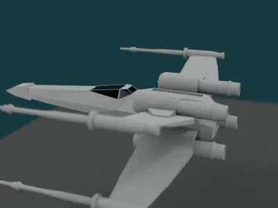 T-65 X-Wing Fighter Star Wars Low-poly 3D model
