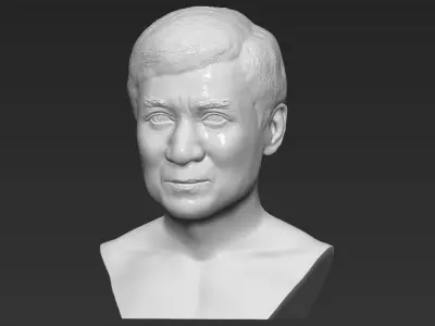 Jackie Chan bust 3D printing ready stl obj formats 3D print model