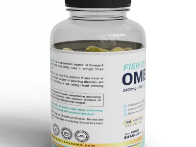 pill omega Low-poly 3D model