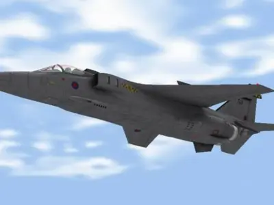 Jaguar GR1 Low-poly 3D model