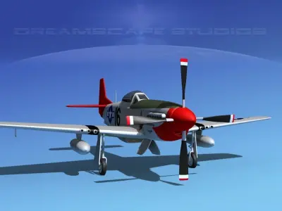 P-51D Mustang Eagleton 3D model