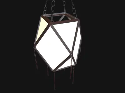 chinese style hanging light model 2 Free 3D model