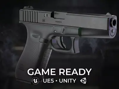 Glock 18 Gen 4 Low-poly 3D model