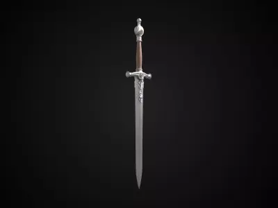 Stylized Rohan Sword - Steel Fang - Game Ready Free 3D model