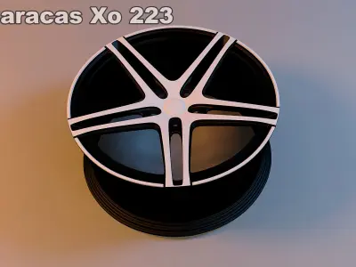Car Rim-Wheel pack Low-poly 3D model
