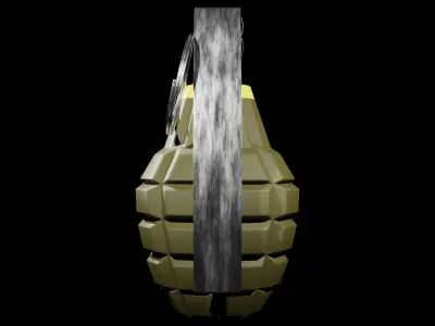 MK 2 Grenade - made in Blender Low-poly 3D model