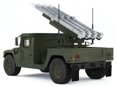 HMMWV M1097A2 CLAWS AMRAAM 2008 3D model