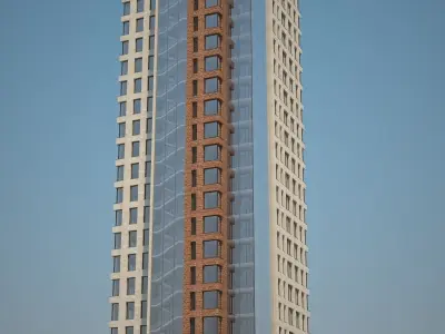Skyscraper tall building 3D model