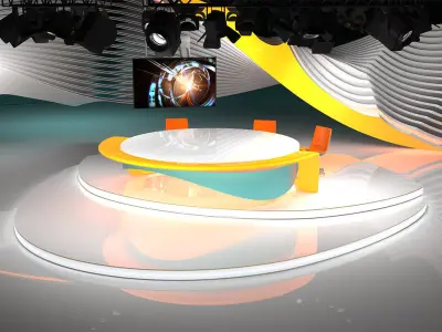 Virtual TV Studio 03 3D model