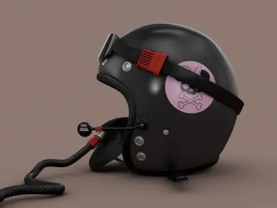 Custom Jet Helmet 3D model