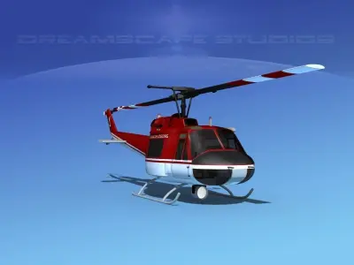 Bell 204 Carington Logging 3D model
