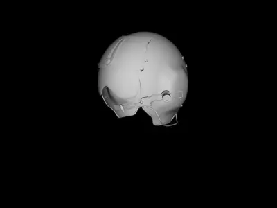 Pilots Helmet MCS-14 3D model
