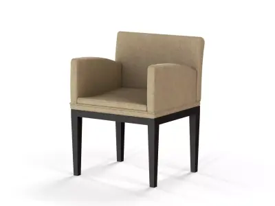Modern Upholstered Executive Armchair Tan - MorisonDesign Free low-poly 3D model