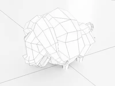 Buffalo cartoon 3d model  Low-poly 3D model