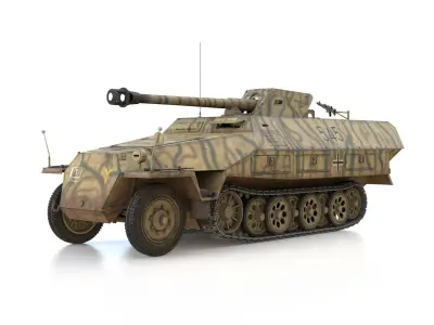 SDKFZ 251 - Ausf D - Pakwagen - 545 3D model