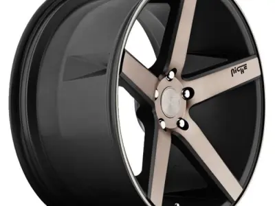 Niche Milan Wheel Offset Dark Tinted Face With Matte Black 3D model