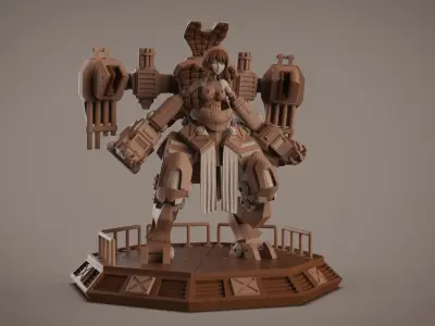 Mech Girl 3D print model purchase