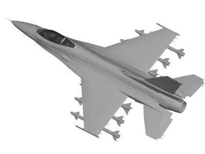 Lockheed Martin f-16 fighting falcon 3D model
