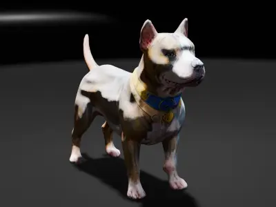 Pakistani Pitbull dog model free download Free low-poly 3D model