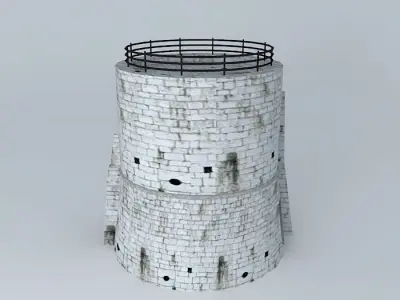 Porec Tower Low-poly 3D model