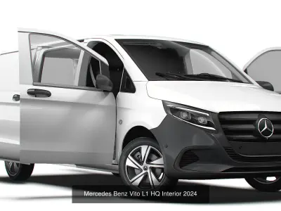 Mercedes Benz Vito Van HQ Interior 2025 3D Model Collection