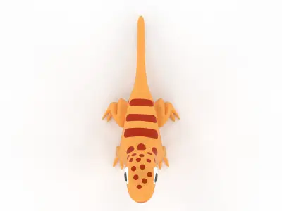 Dinosaurs Gecko 3d model ready to use Low-poly 3D model