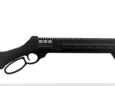 Laser Lever Action Rifle Low-poly 3D model