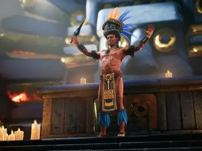 Aztec Priest - Game Ready Model Low-poly 3D model