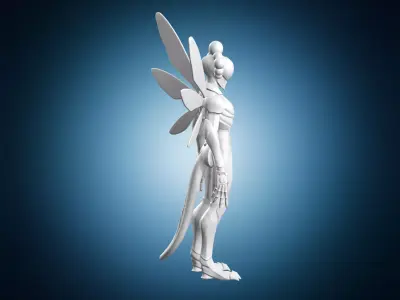 Alien Insect Queen With Wings Sci Fi Creature Miniature 3D print model