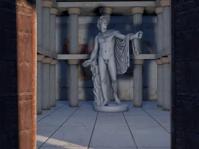 Greek doric temple 3D model