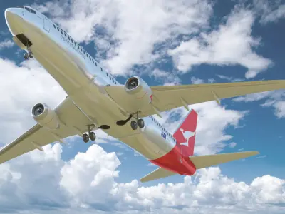 Boeing 737-800 Qantas Air lines 3D model