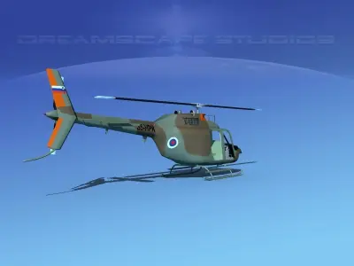 Bell OH-58B Slovenia 3D model