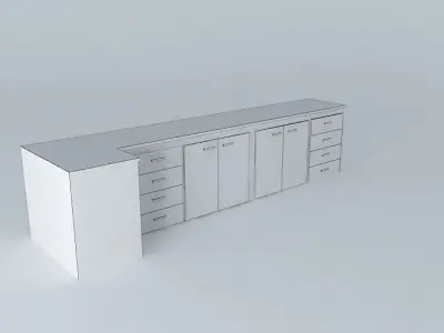 Kitchen cabinet Free 3D model 2