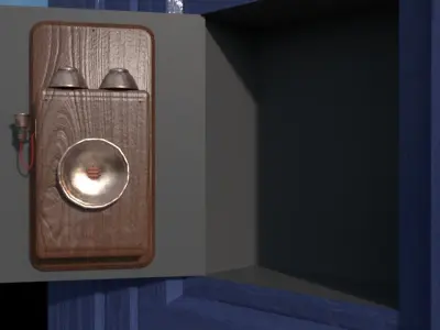 The Tardis Interior and Rigged Low-poly 3D model