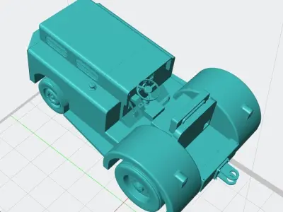1950 Clarktor style aircraft tow tractor for 3D resin printing 3D print model