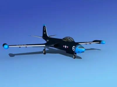 McDonnell F2H4 Banshee V03 3D model