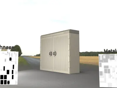 Electrical Distribution Cabinet 151 Low-poly 3D model