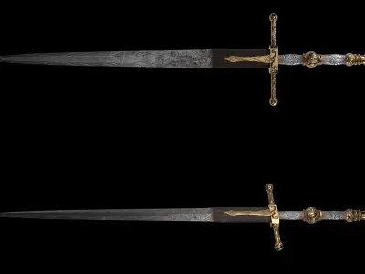 Low Poly-Mid Poly Game Ready Great Sword from Elden Ring  Low-poly 3D model