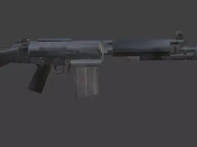 weapon fal Low-poly 3D model