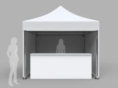 Commercial Tent 3x3 Meters 3D model