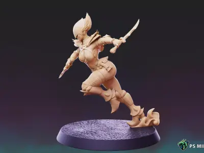 Dark Space Elves - Witches - Pose 6 3D print model